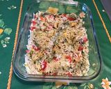 Une image de l'étape 11 de Salade de riz aux moules,tomates et courgette.