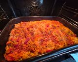 Vegán padlizsános vöröslencsés tofus lasagne (pici gombával) recept fázis 5 fotója