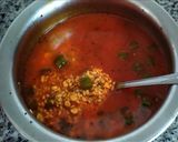 A picture of step 2 of Dal palak.