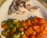 รูปขั้นตอนการทำที่ 1 ของ Veggie Pad Kapraw Mushroom (Non-Oil)