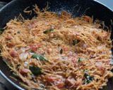 A picture of step 4 of Sewai upma (vermicelli upma).