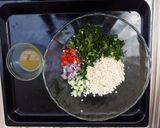 A picture of step 1 of Lebanese Tabbouleh Salad.