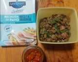 Foto del paso 1 de la receta: Rollitos light de pechuga de pavo con champiñones