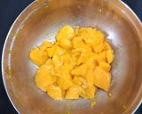 A picture of step 2 of Mango Shrikhand with Blackberry.
