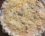 A picture of step 2 of Chicken taco quiche.