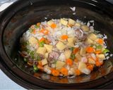 A picture of step 2 of Slow cooker Hamburger Soup.