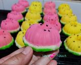 Foto langkah ke 6 dari resep Bolu Kukus (Semangka).
