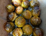 A picture of step 3 of My Roasted Peppered Sprouts 💜💛.
