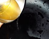 A picture of step 1 of Apricot & custard fruits shots.