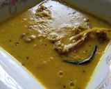 A picture of step 1 of Mung daal macher matha.