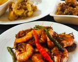 ফ্রায়েড চিলি প্রন(fried chilli prawn recipe in Bengali) রেসিপির ধাপ 3 ছবি
