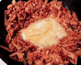 A picture of step 3 of Kottu parotta chicken.