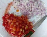 A picture of step 1 of Bitter gourd with onion masala.