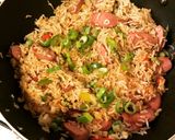 A picture of step 5 of Sausage Fried Rice - Chinese style.
