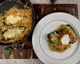 A picture of step 6 of Cheesy Rice Stuffed Poblanos.