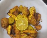 A picture of step 2 of Chatpata baby corn and baby potatoes.