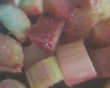 A picture of step 1 of Rhubarb puffed pudding.