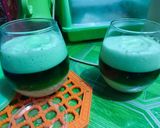 Foto langkah ke 4 dari resep Puding Busa Pandan Lapis.
