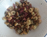 Foto del paso 3 de la receta: Espaguetis con gambas y jamón