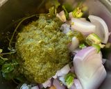 A picture of step 2 of Lebanese stuffed in pita bread.