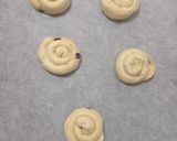 Foto del paso 5 de la receta Trenzas y caracolas de pan dulce con pepitas de chocolate 🎄