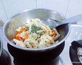 A picture of step 4 of Basil pesto and tasty yummy delicious basil pesto pasta.