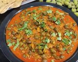 A picture of step 4 of Hara Chana Masala हरा चना मसाला Lila chana nu shake.