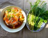 รูปขั้นตอนการทำที่ 5 ของ เต้าหู้กับเห็ดคั่วขี้มิ้น🫚🧄ทานคู่ส้มตำแครอทมะอึก ผักสด🥬🌶️🥕
