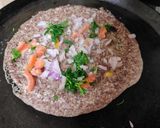 A picture of step 4 of Sprouted ragi uttappam.