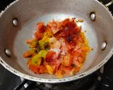 A picture of step 2 of Kathiyawadi Sev Tomato Sabji.