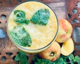 A picture of step 3 of Chunky peach malt drink 🍹🍑.