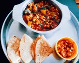 A picture of step 5 of Tasty masaledar Lauki(Bottle gourd) and soyabean sabji.
