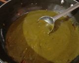 A picture of step 3 of Sarso dain Saag & Makke di roti.