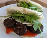 Foto del paso 4 de la receta: Molletes de morcilla, pimientos confitados y parmesano