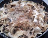 A picture of step 3 of Chicken and Mushroom Puff Pastry Empanada.