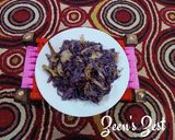 A picture of step 3 of Purple Cabbage and Moong Daal Fry.