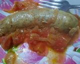Foto del paso 6 de la receta: Chorizos con morrón, tomate y cebolla