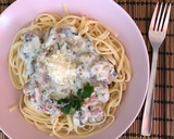 Foto del paso 5 de la receta: Tallarines a la carbonara con champiñones