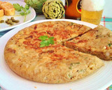 Foto del paso 6 de la receta: Tortilla de bacalao con alcachofas