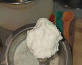 A picture of step 12 of Dodha Burfi with Daliya.
