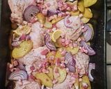 A picture of step 3 of Lemon and Oregano Chicken Tray Bake.