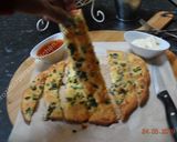 A picture of step 10 of Keto Garlic Bread with almond flour   نان سیر با آرد بادام.