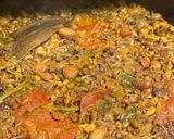 A picture of step 6 of Kwati (Nepalese Traditional Newari style mixed sprouted legumes soup).