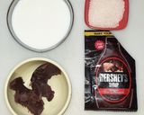 A picture of step 1 of Hot Chocolate milkshake.