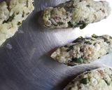A picture of step 4 of Dahi alu cutlet.