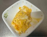 A picture of step 2 of Japanese Salmon Fried Rice.