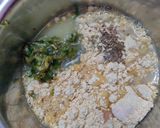 A picture of step 1 of Chana flour pudla.