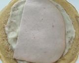 Une image de l'étape 4 de Crêpes salées à la farine d’épeautre au jambon/béchamel.