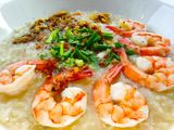 ข้าวต้มกุ้ง+เนื้อหอยลายปรุงรส