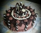 Csokoládés csokitorta / főzött krémmel (liszt nélkül) recept fázis 11 fotója